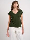 Celtic & Co. Mara V-Neck T-Shirt, Dark Olive