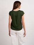 Celtic & Co. Mara V-Neck T-Shirt, Dark Olive