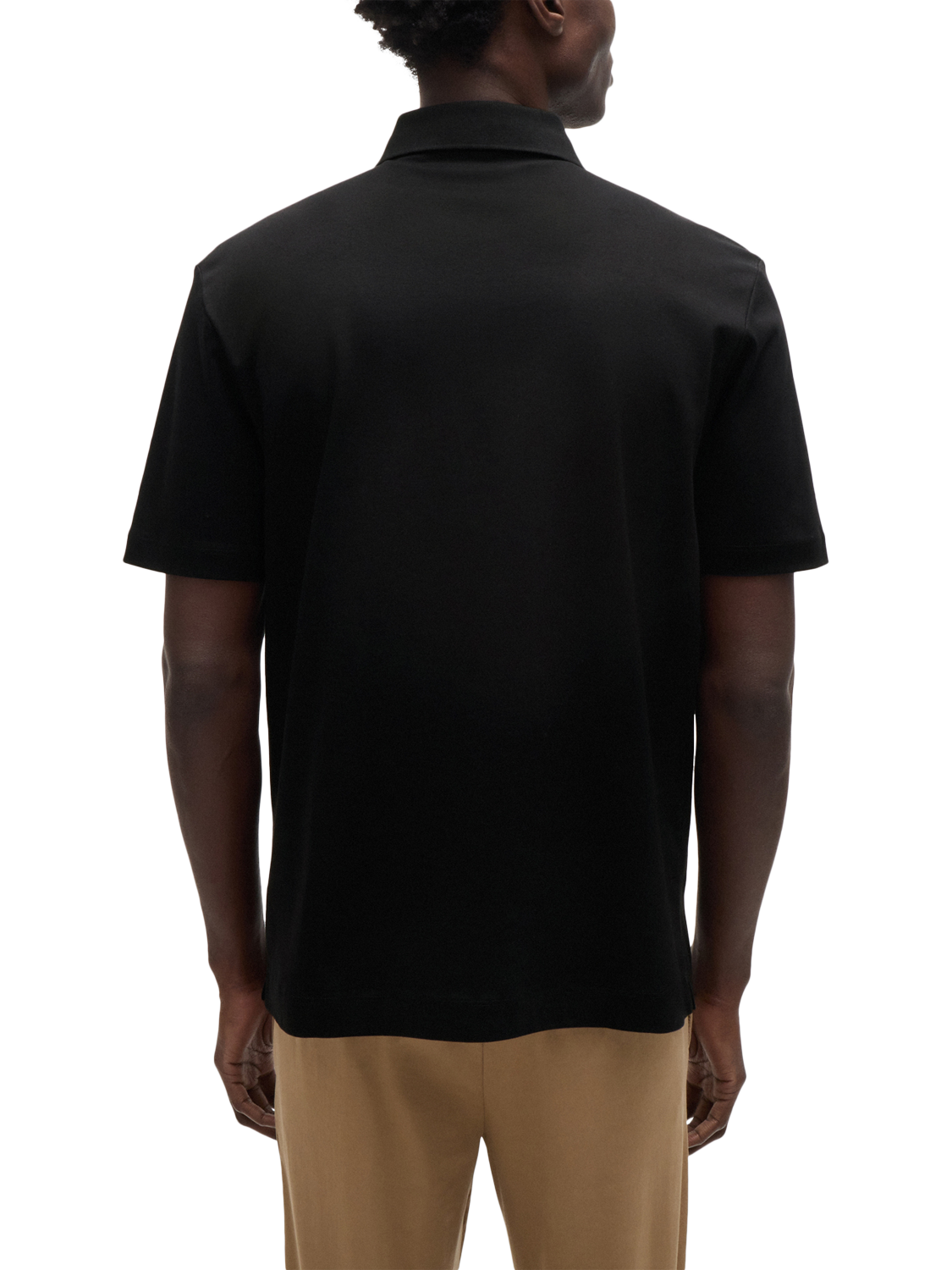 Product image 2 of 5, which shows BOSS Cotton Regular Fit Double B Logo Polo Shirt, Black, S