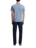 BOSS Cotton Regular Fit Short Sleeve Polo Shirt, Mid Blue