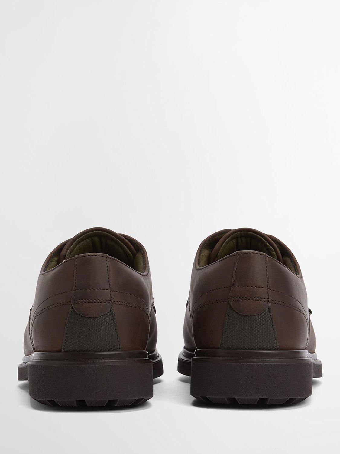 Product image 3 of 8, which shows Barbour Carthy Leather Derby Shoes, Brown, 7