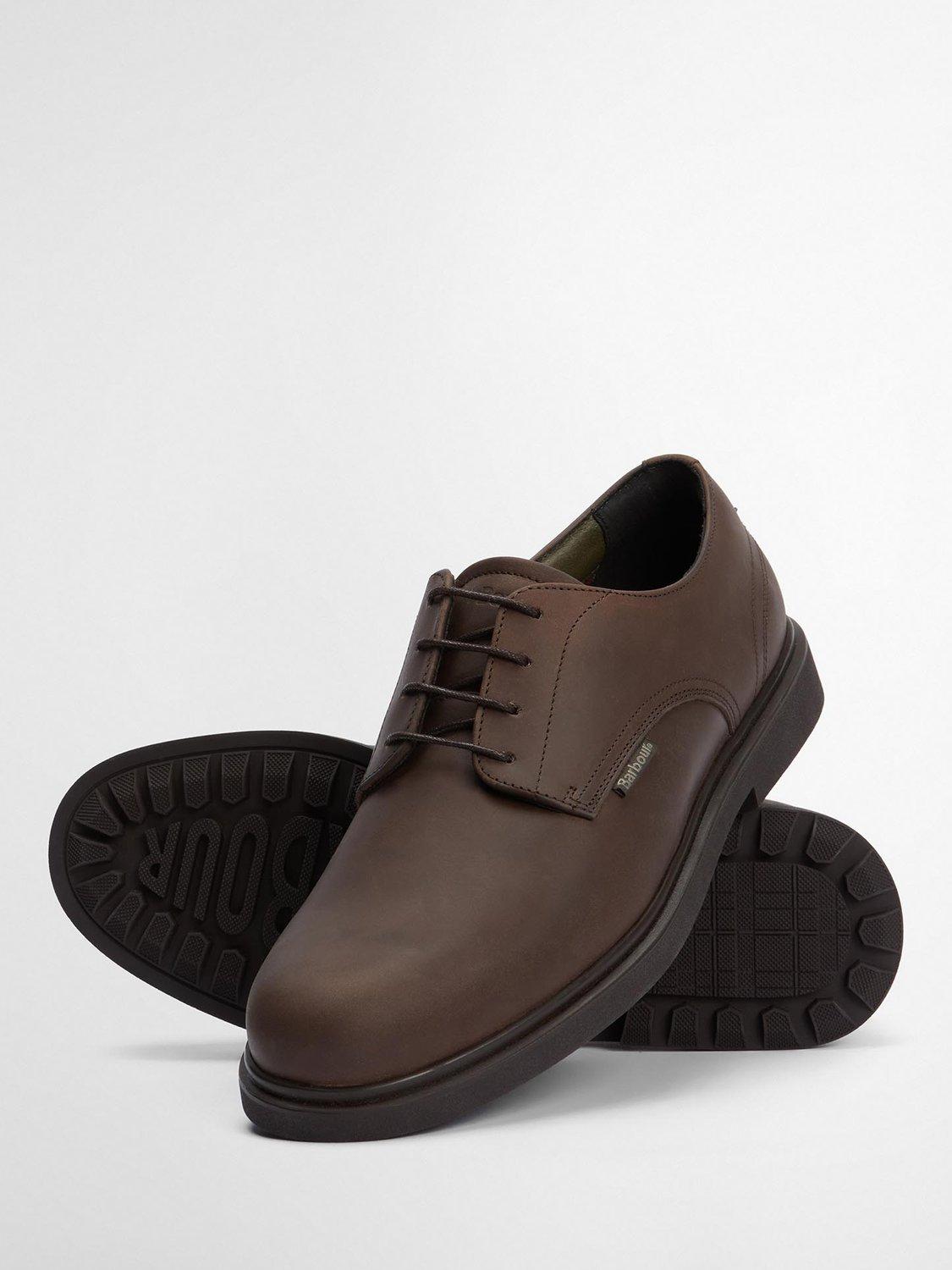 Product image 6 of 8, which shows Barbour Carthy Leather Derby Shoes, Brown, 7