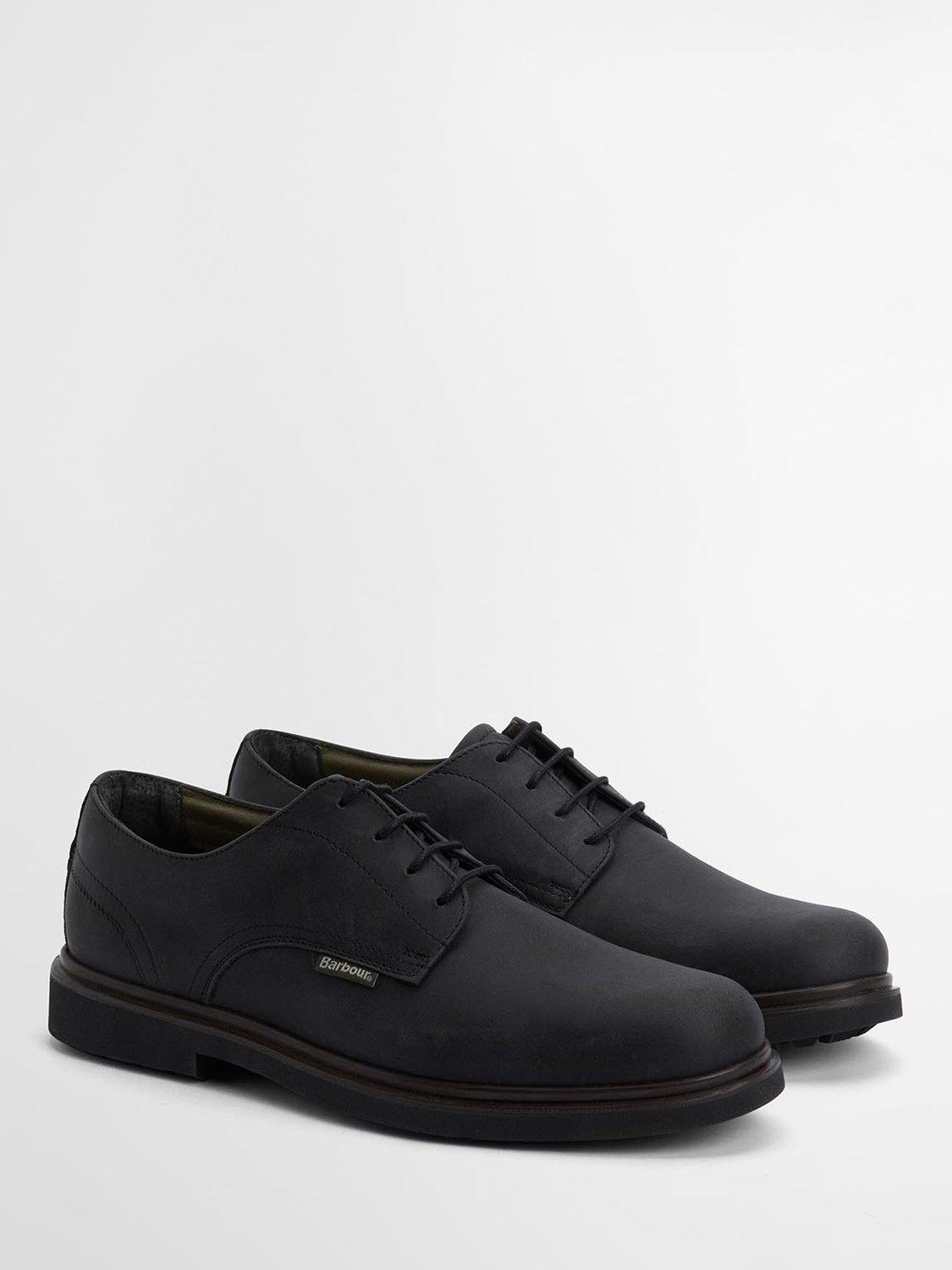 Product image 2 of 8, which shows Barbour Carthy Leather Derby Shoes, Black, 9