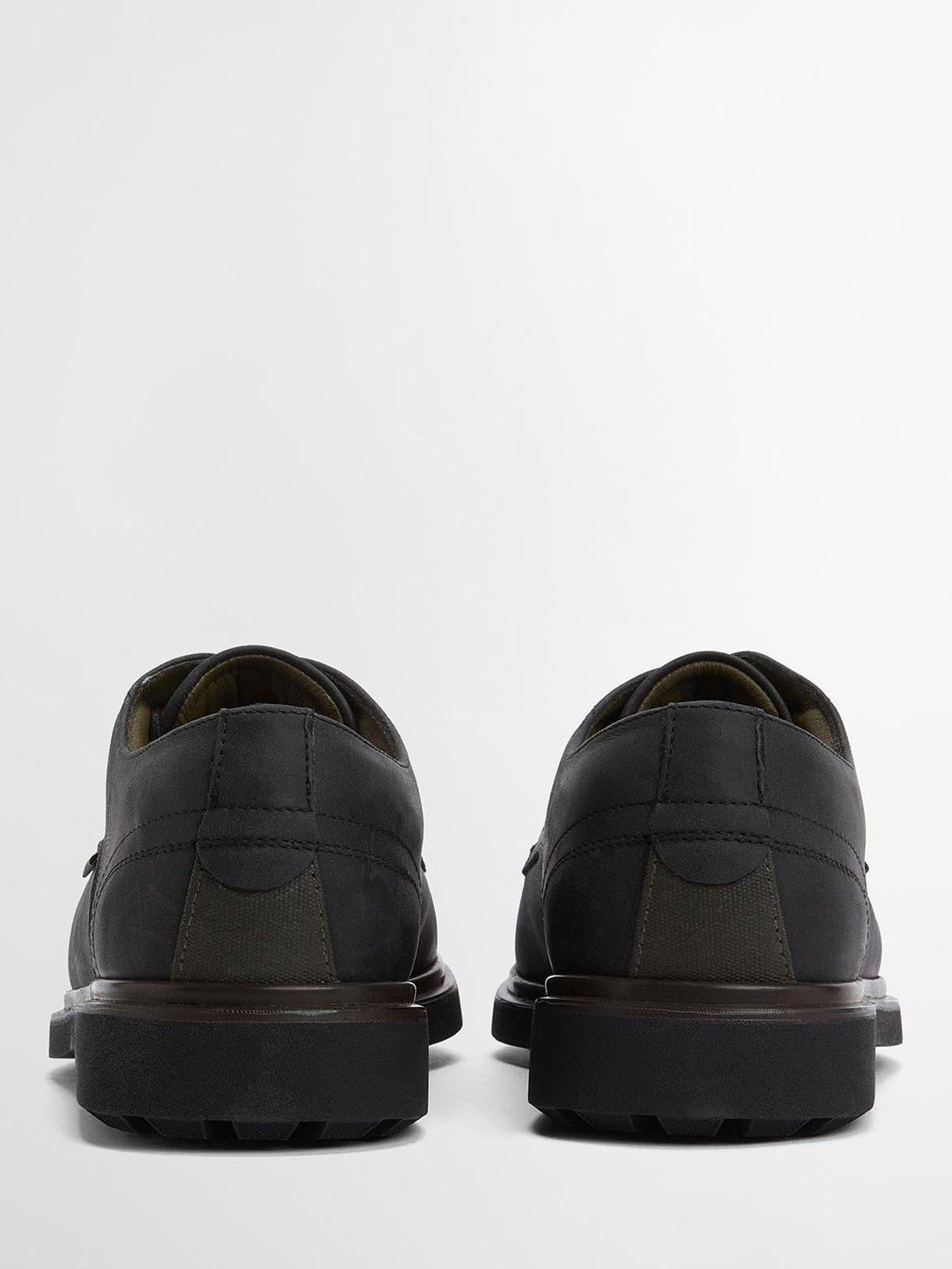 Product image 3 of 8, which shows Barbour Carthy Leather Derby Shoes, Black, 9