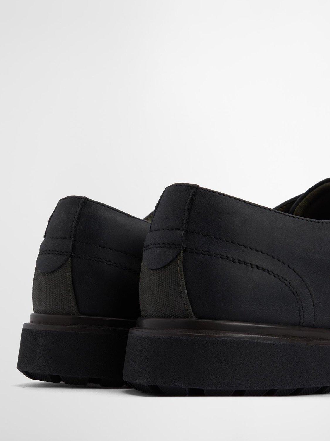 Product image 4 of 8, which shows Barbour Carthy Leather Derby Shoes, Black, 9