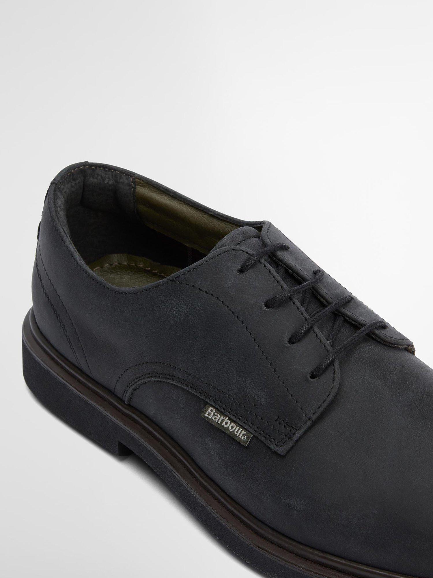 Product image 5 of 8, which shows Barbour Carthy Leather Derby Shoes, Black, 9