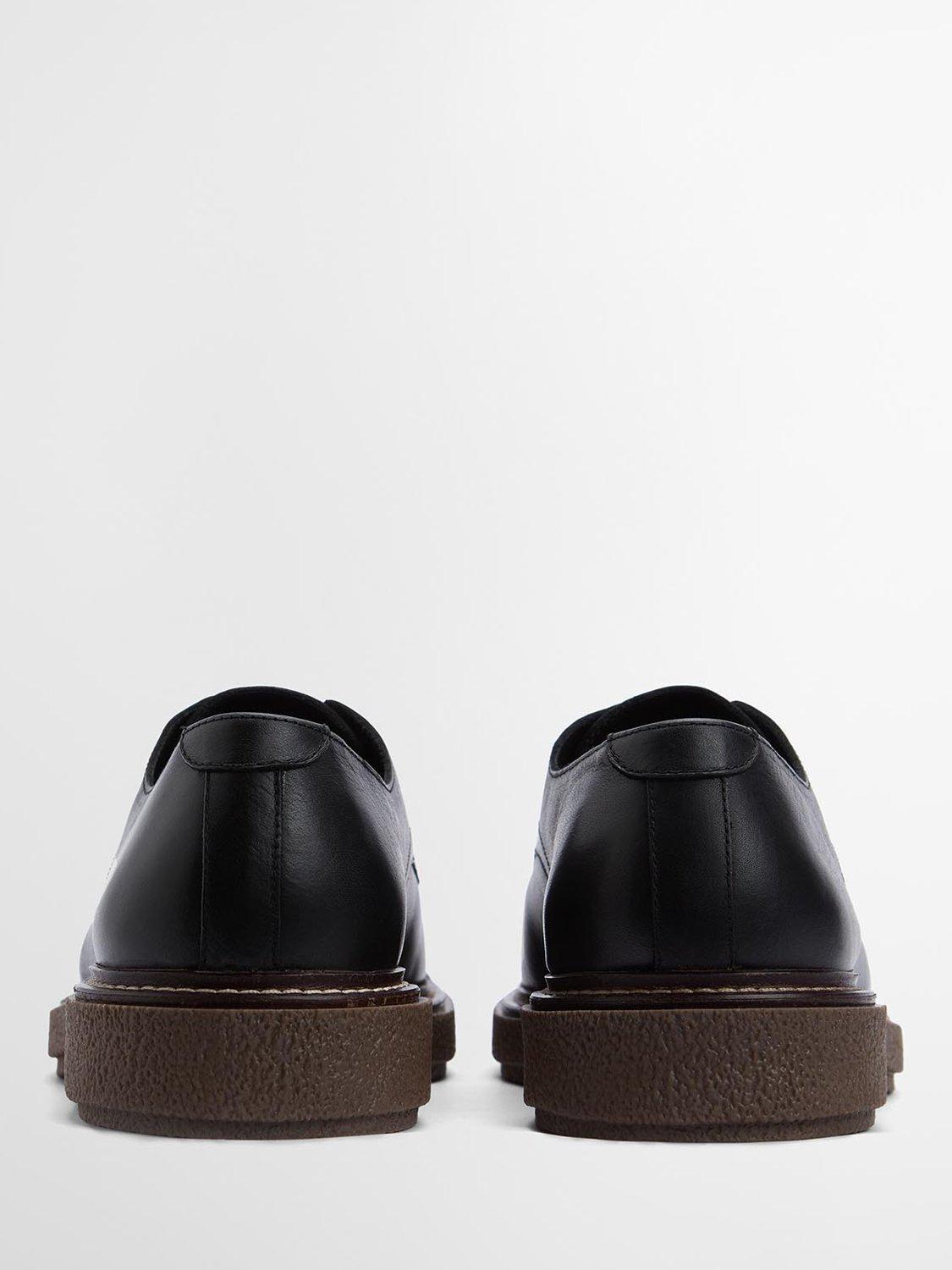Product image 3 of 8, which shows Barbour Harefield Leather Derby Shoes, Black, 10