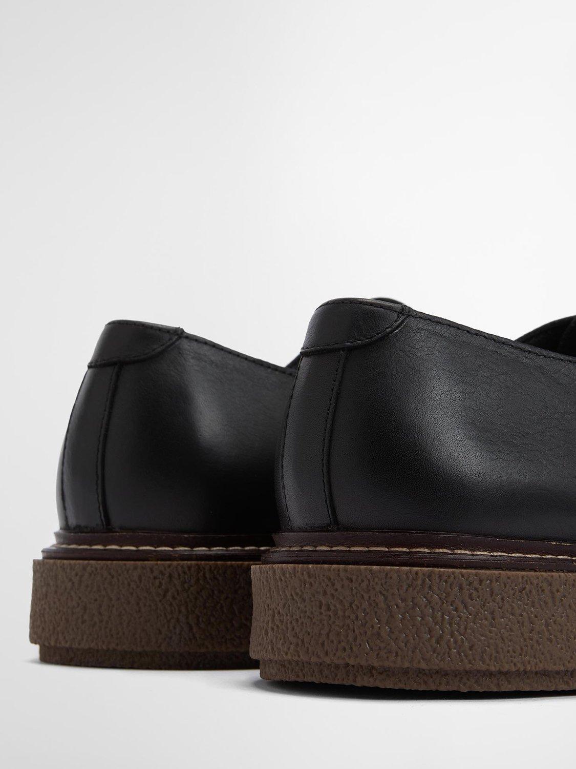 Product image 4 of 8, which shows Barbour Harefield Leather Derby Shoes, Black, 10