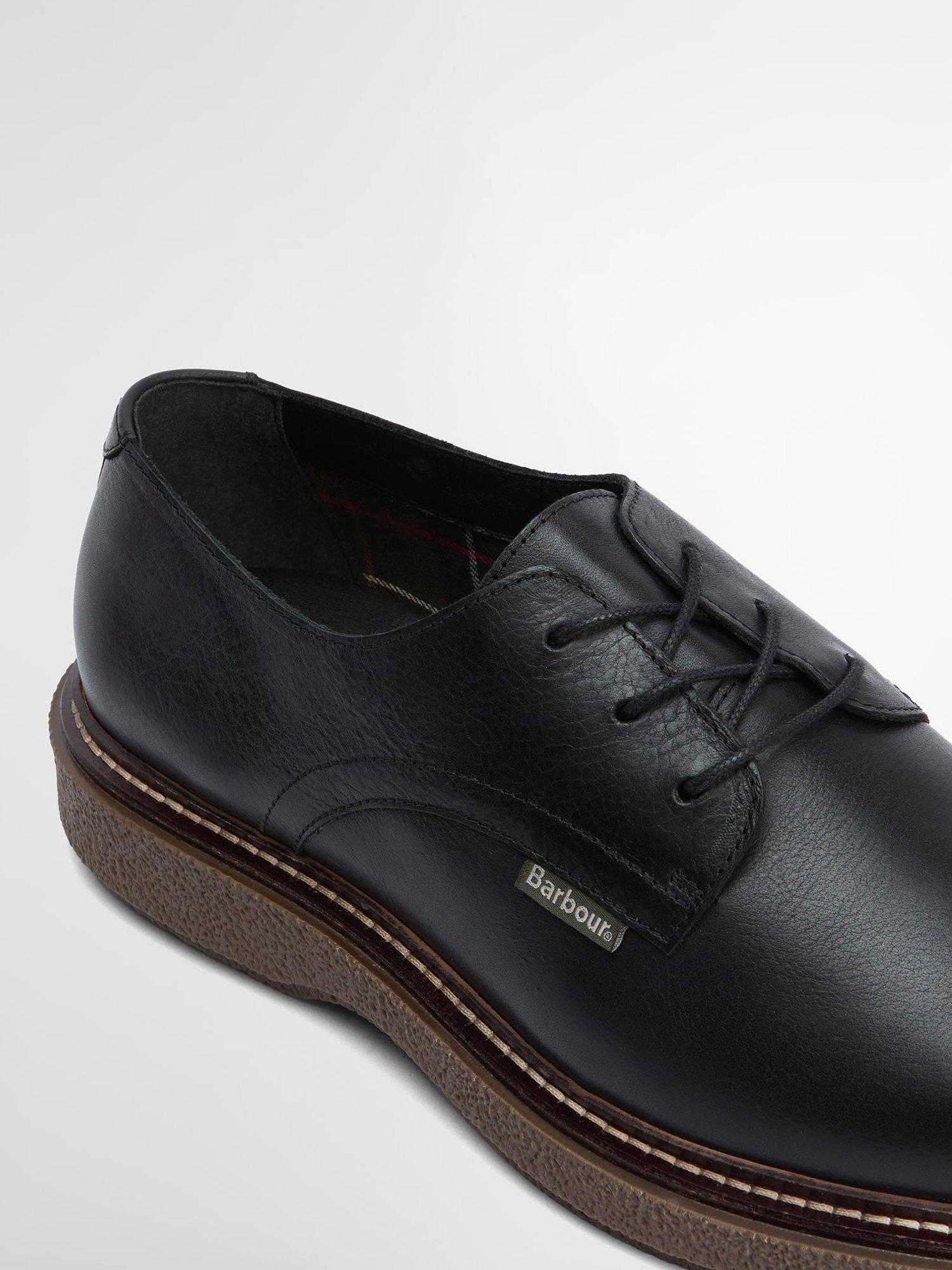 Product image 5 of 8, which shows Barbour Harefield Leather Derby Shoes, Black, 10