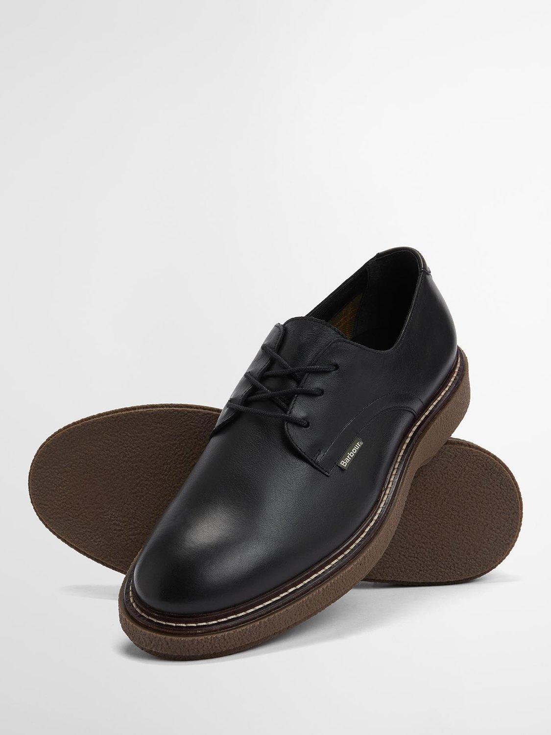 Product image 6 of 8, which shows Barbour Harefield Leather Derby Shoes, Black, 10