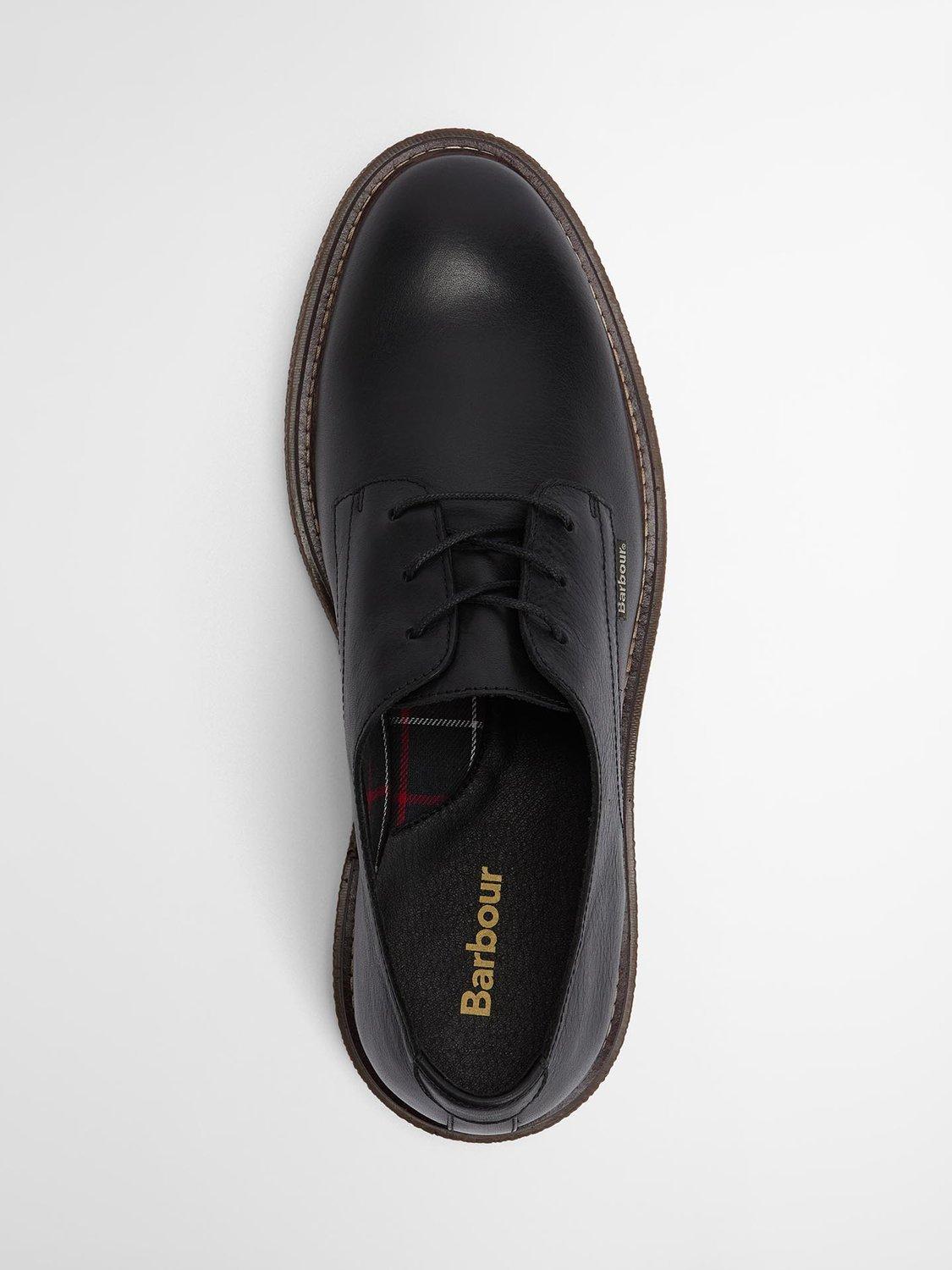 Product image 7 of 8, which shows Barbour Harefield Leather Derby Shoes, Black, 10