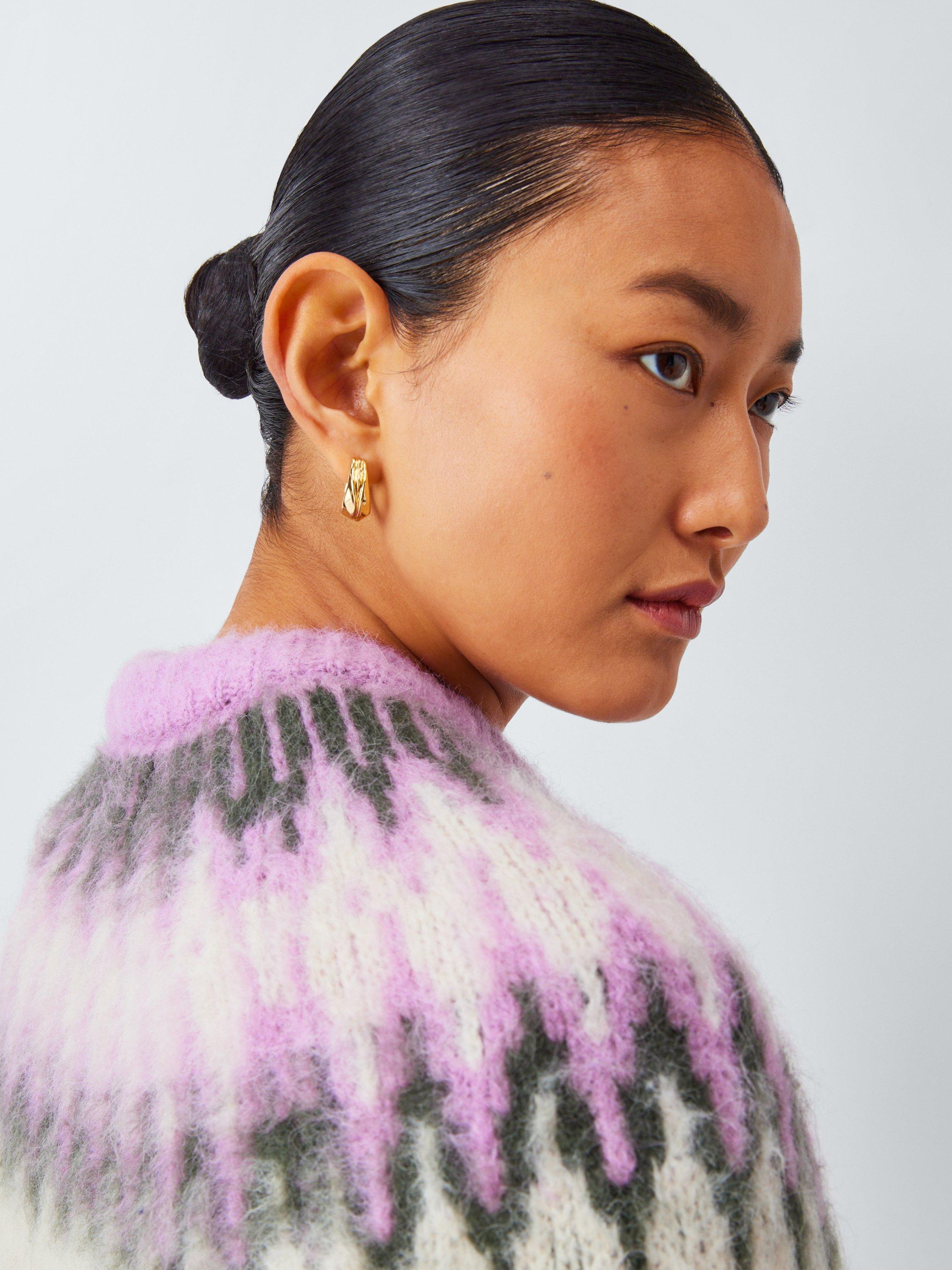 Product image 5 of 6, which shows John Lewis Alpaca Wool Blend Fair Isle Knit Jumper, Cream/Multi, 12