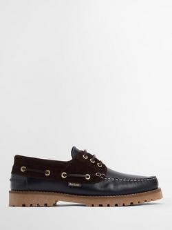 Barbour Re-Engineered Deck Boat Shoes, Navy/Brown