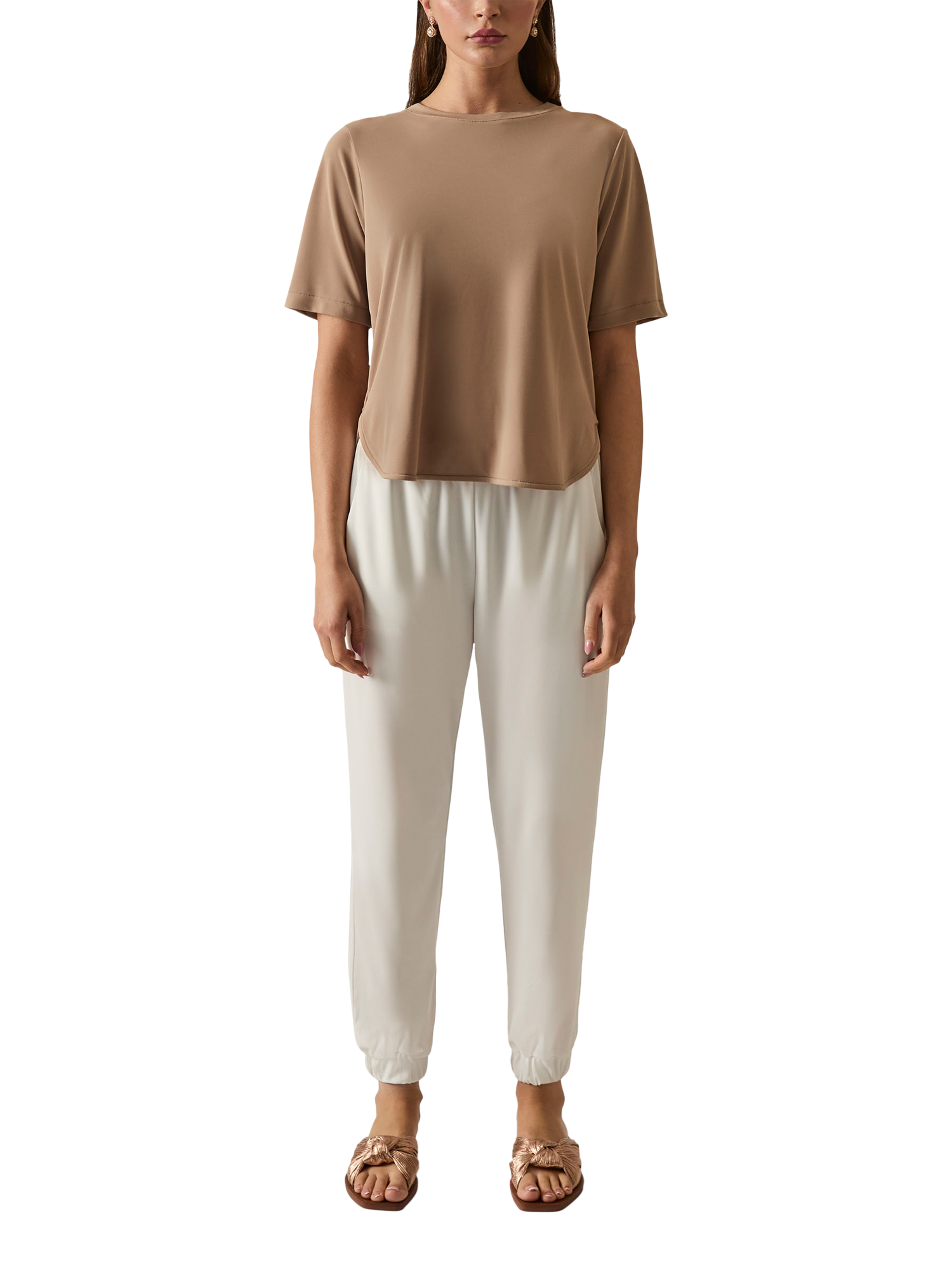 Product image 1 of 7, which shows James Lakeland Jersey T-Shirt, Camel, 8