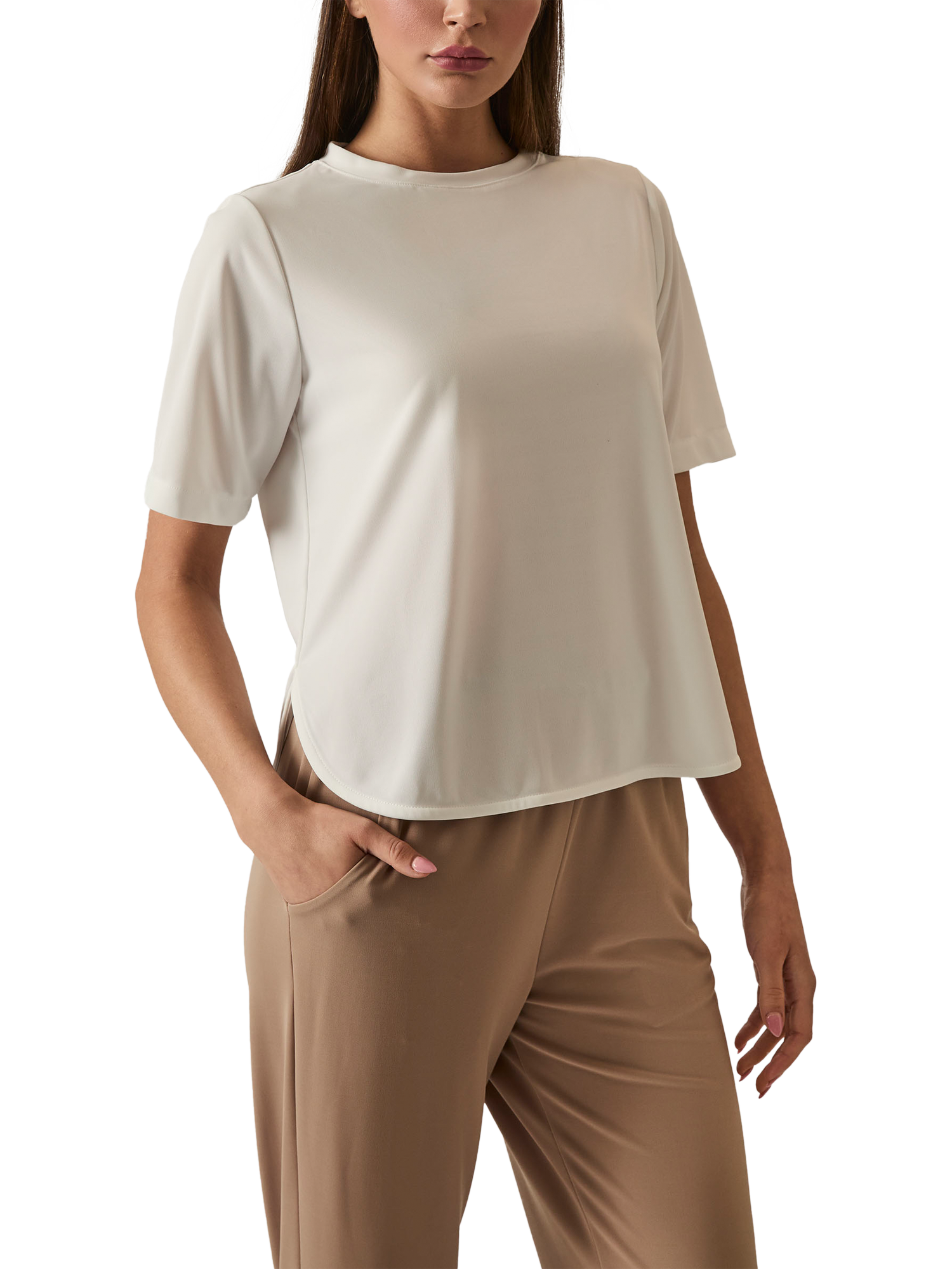 Product image 3 of 6, which shows James Lakeland Jersey T-Shirt, White, 8