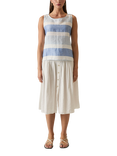 James Lakeland Striped Sleeveless Linen Blend Top, Multi