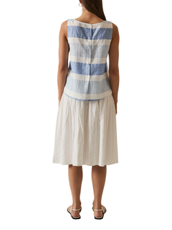 James Lakeland Striped Sleeveless Linen Blend Top, Multi - view 2, Multi