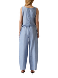 James Lakeland Belted Crinkle Trousers, Pale Blue, Pale Blue