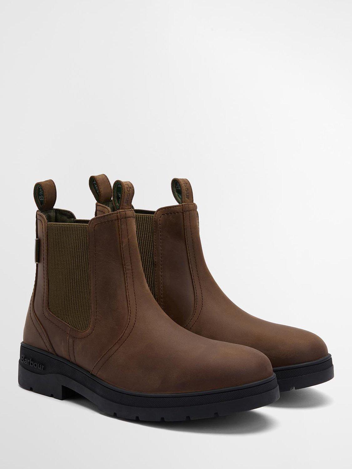 Product image 2 of 7, which shows Barbour Turnbull Waterproof Leather Chelsea Boots, Brown, 7