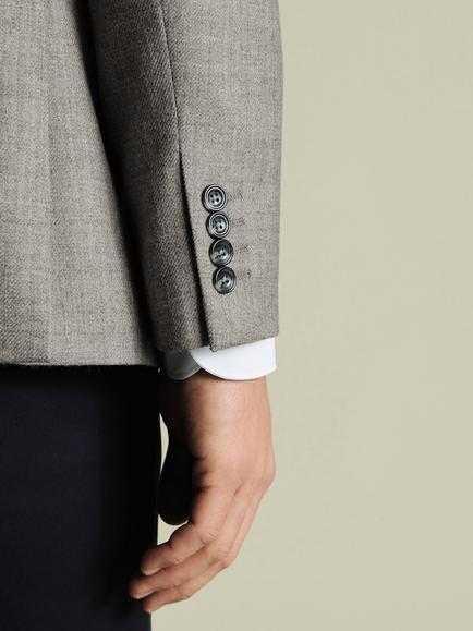 Charles Tyrwhitt Slim Fit Wool Blazer - view 2, Silver Grey