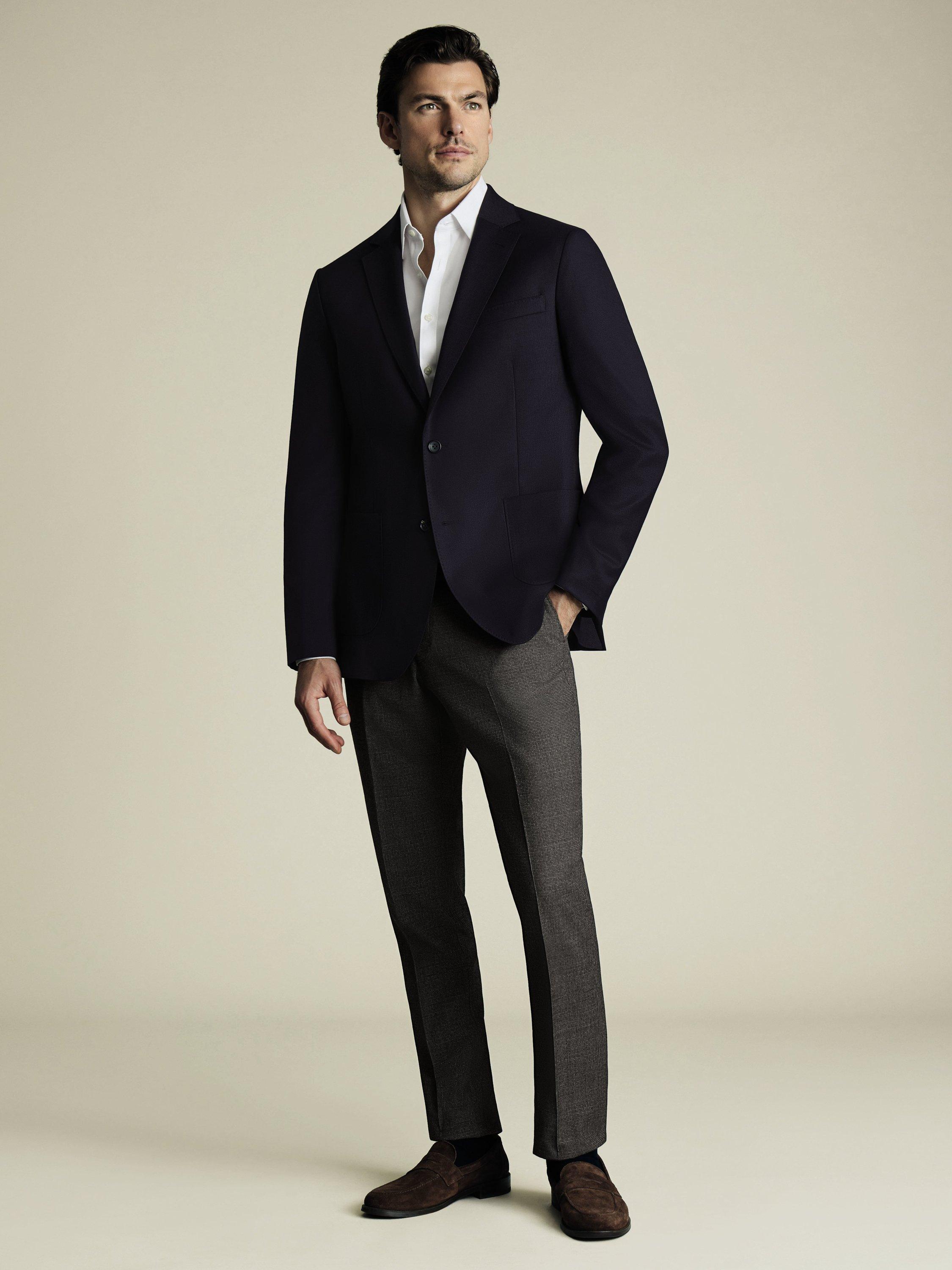 Product image 2 of 5, which shows Charles Tyrwhitt Slim Fit Blazer, Navy, 36R