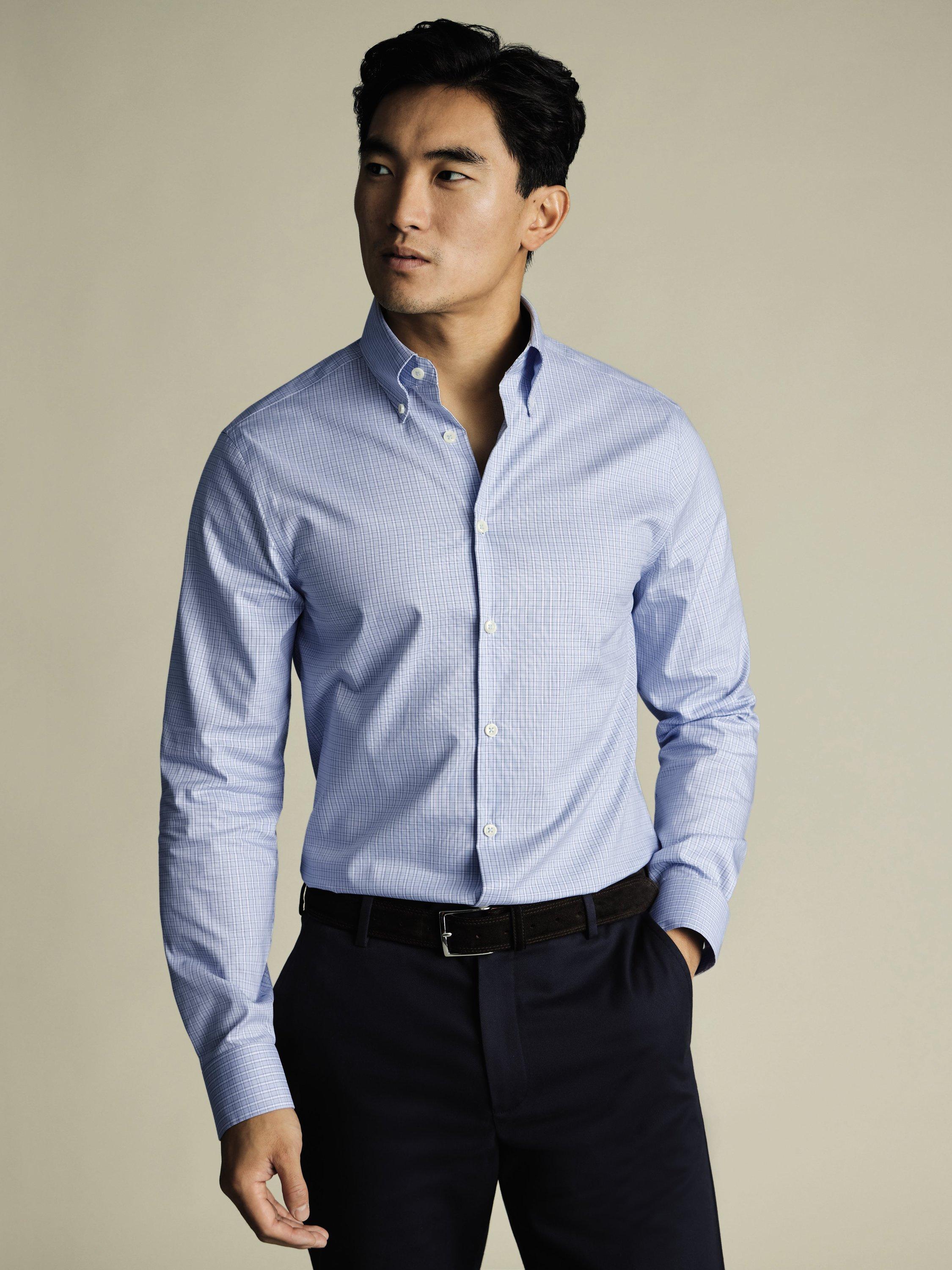 Charles Tyrwhitt Non-Iron Cotton Slim Fit Check Shirt