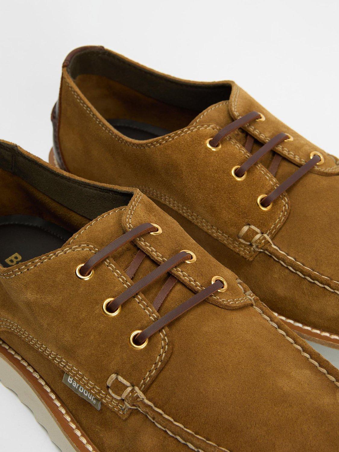 Product image 5 of 8, which shows Barbour Aydon Suede Derby Shoes, Toffee, 7