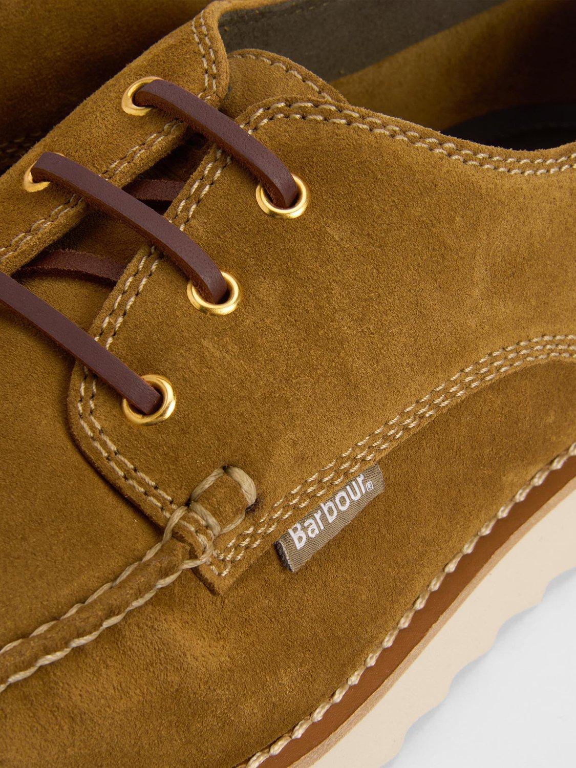 Product image 6 of 8, which shows Barbour Aydon Suede Derby Shoes, Toffee, 7