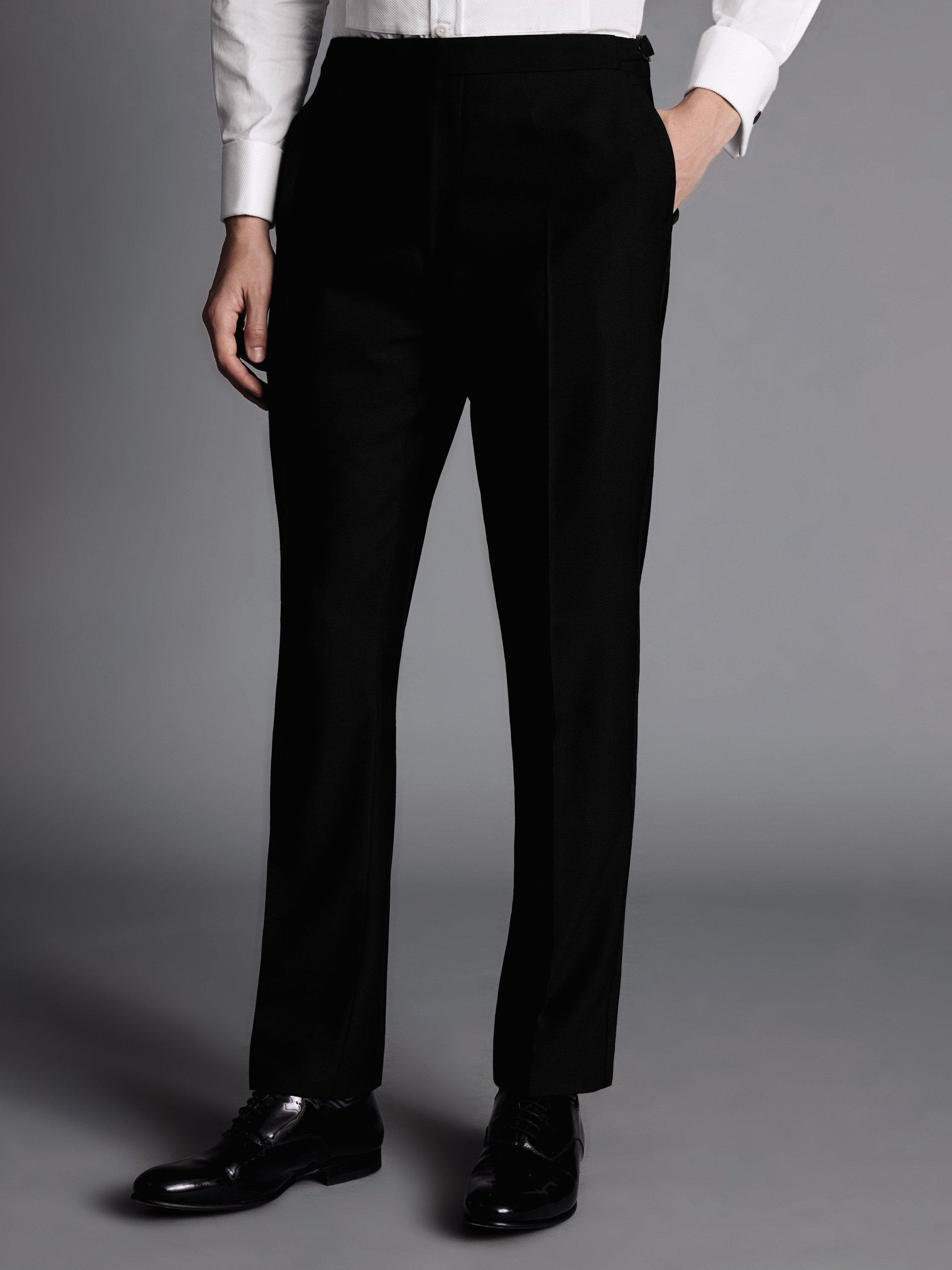 Charles Tyrwhitt Wool Suit Trousers, Black