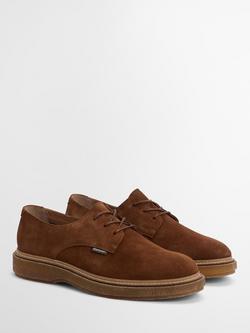 Barbour Harefield Suede Derby Shoes, Toffee Suede - view 2, Toffee Suede