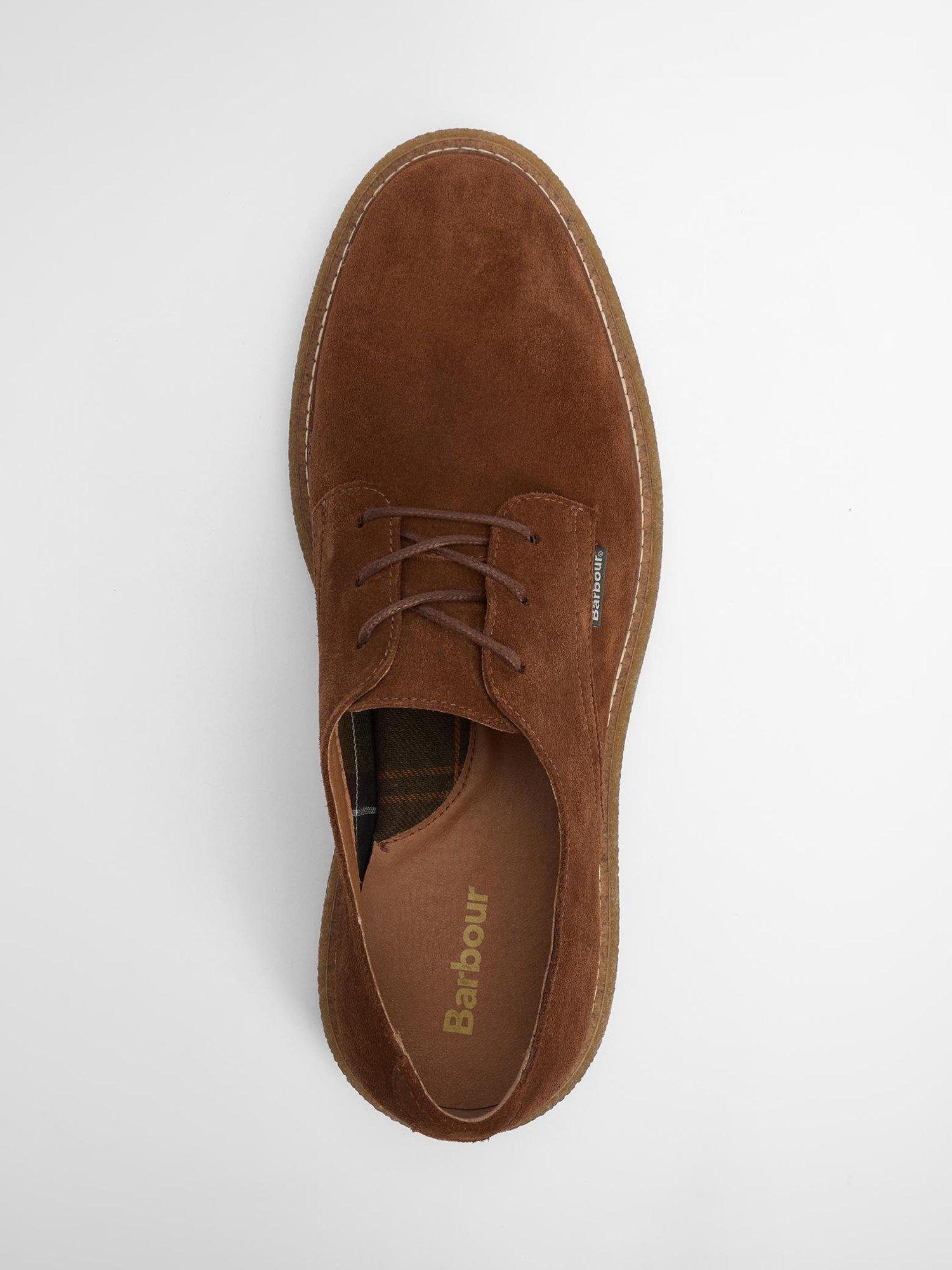 Product image 7 of 8, which shows Barbour Harefield Suede Derby Shoes, Toffee Suede, 7