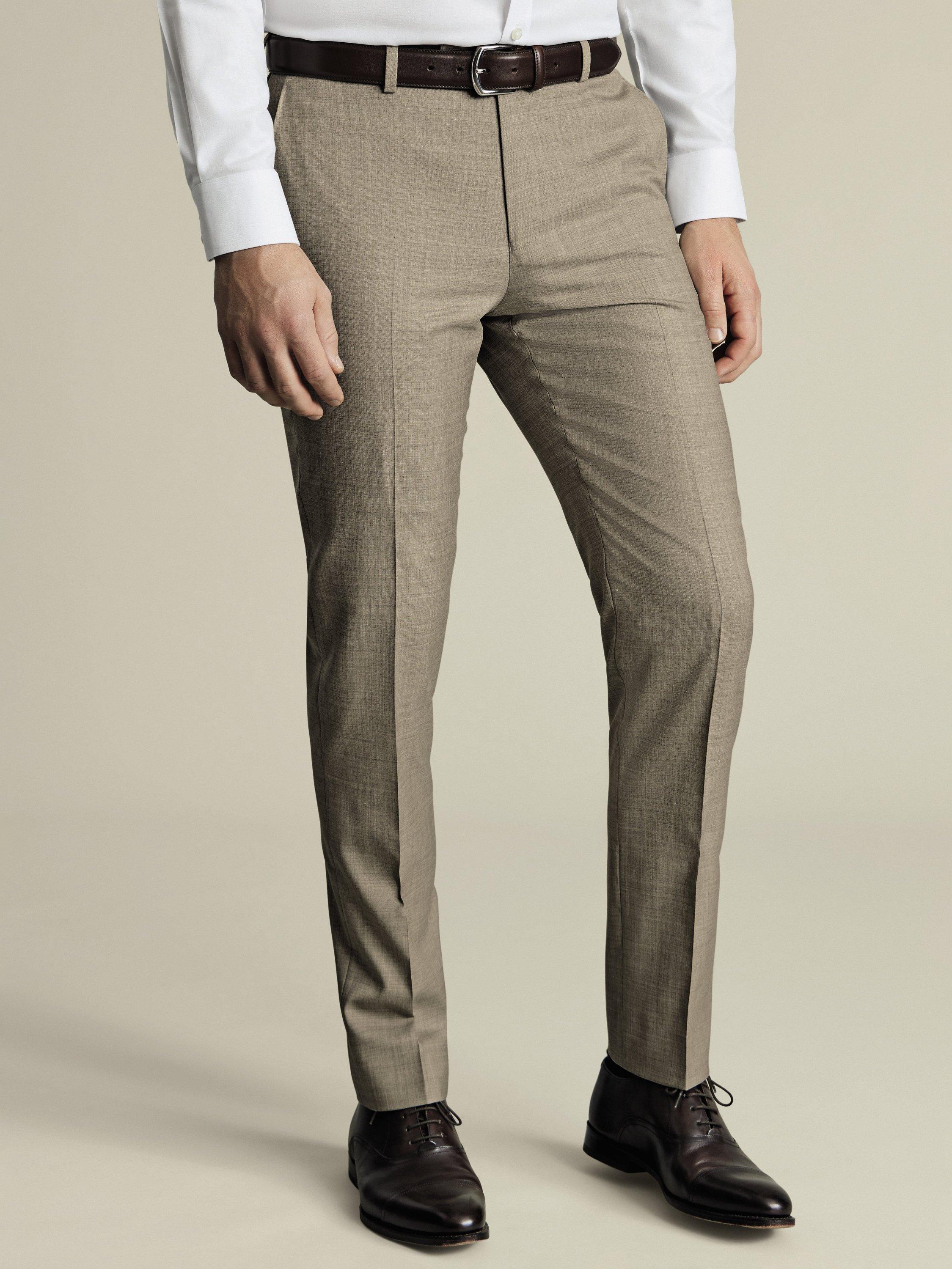 Charles Tyrwhitt Slim Fit Wool Trousers