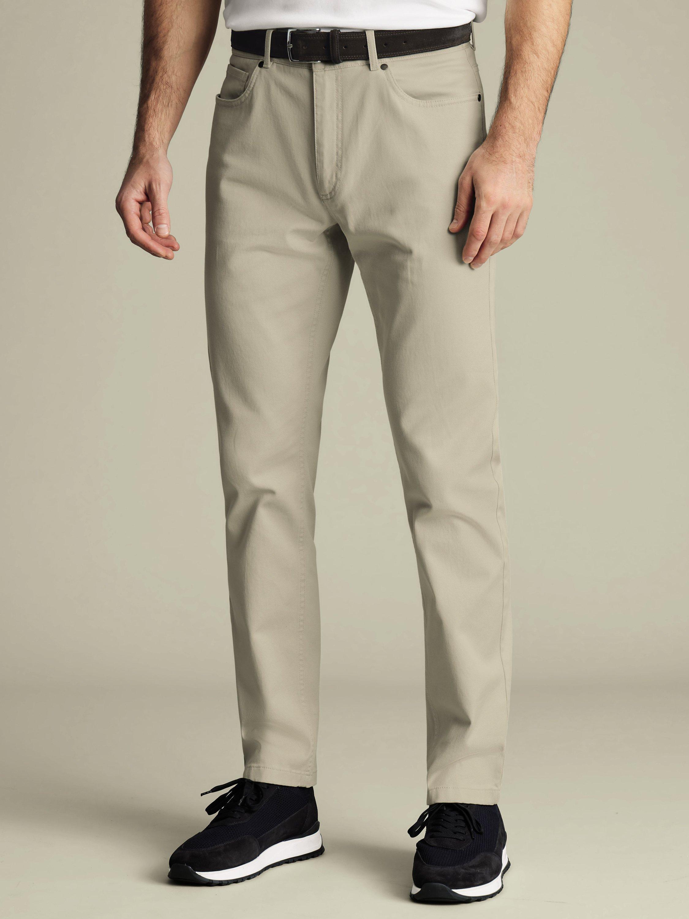 Charles Tyrwhitt Garment-Dyed 5 Pocket Jeans, Limestone