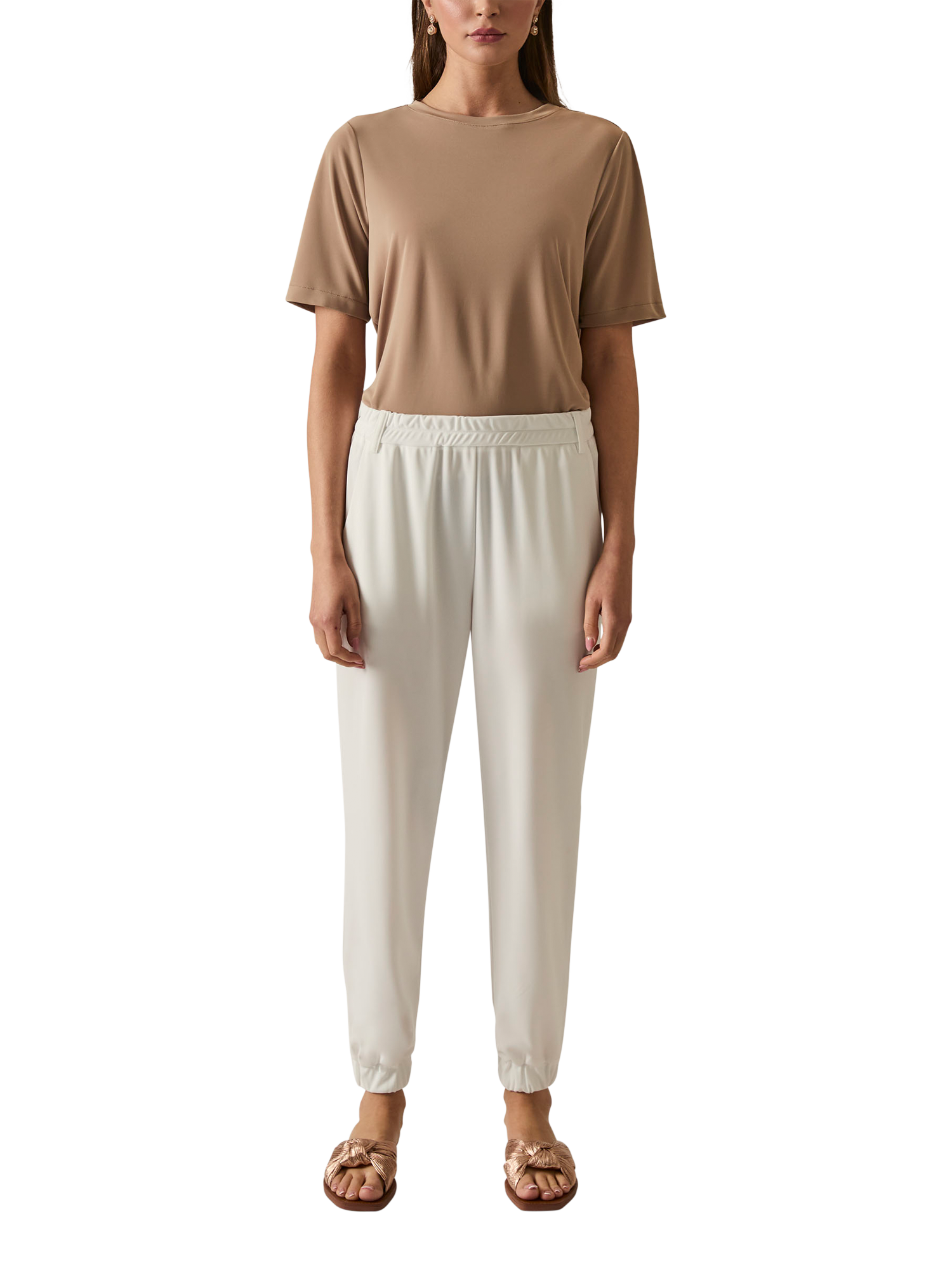 Product image 1 of 6, which shows James Lakeland Jersey Joggers, White, 8