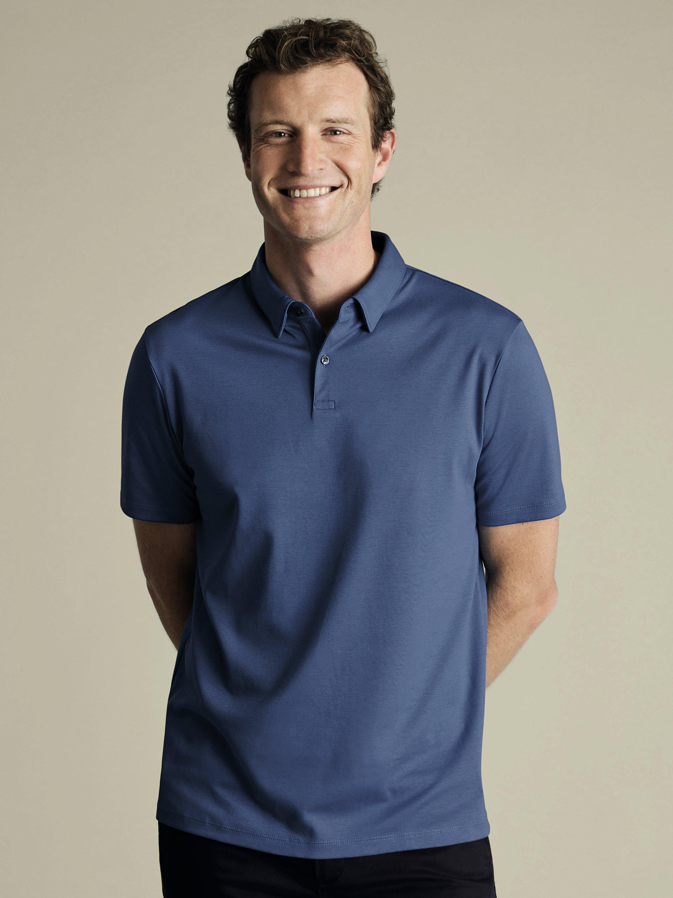 Charles Tyrwhitt Cotton Regular Fit Short Sleeve Polo Shirt