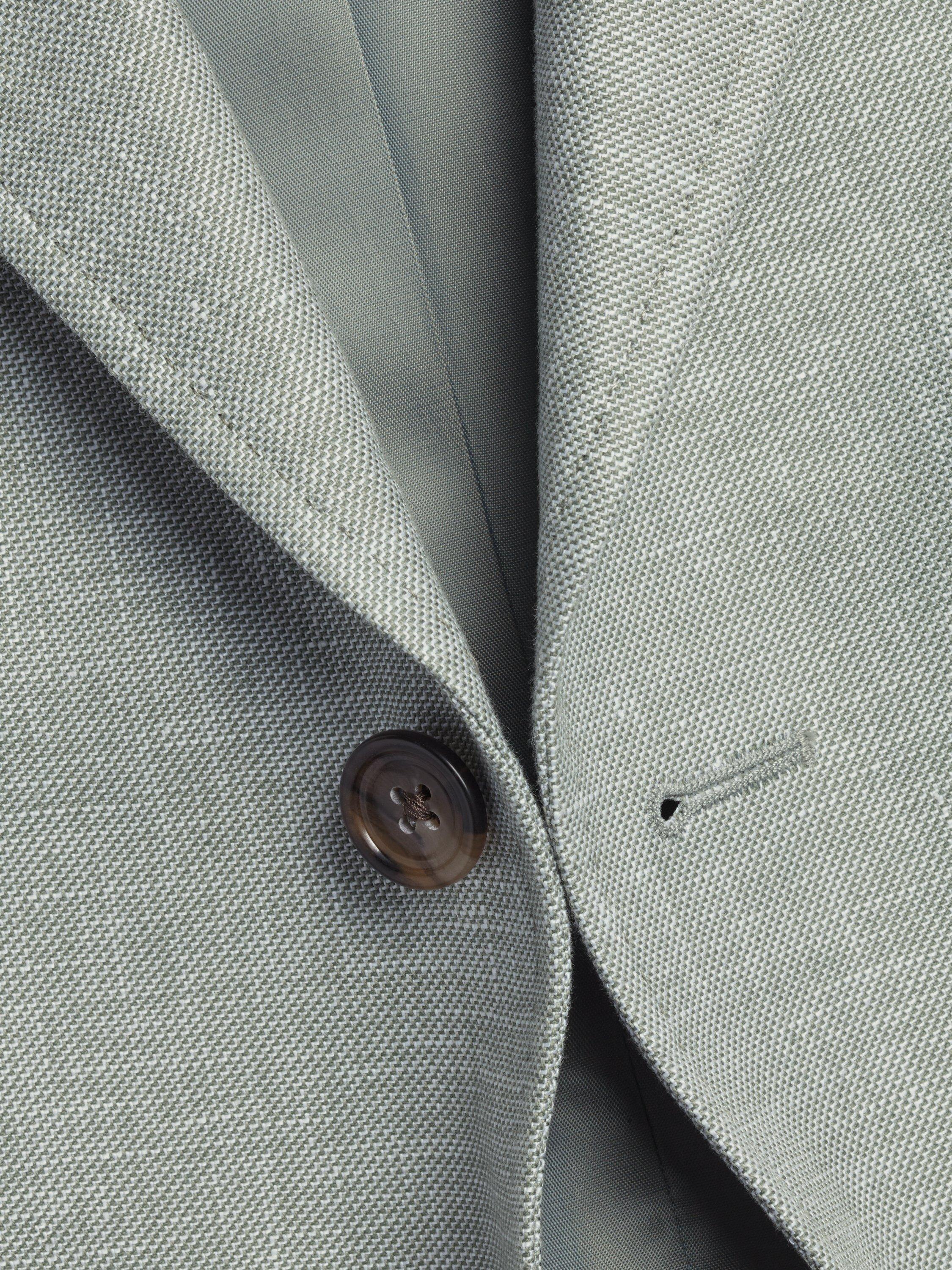 Product image 5 of 5, which shows Charles Tyrwhitt Linen Cotton Blend Slim Sit Suit Jacket, Sage Green, 36R