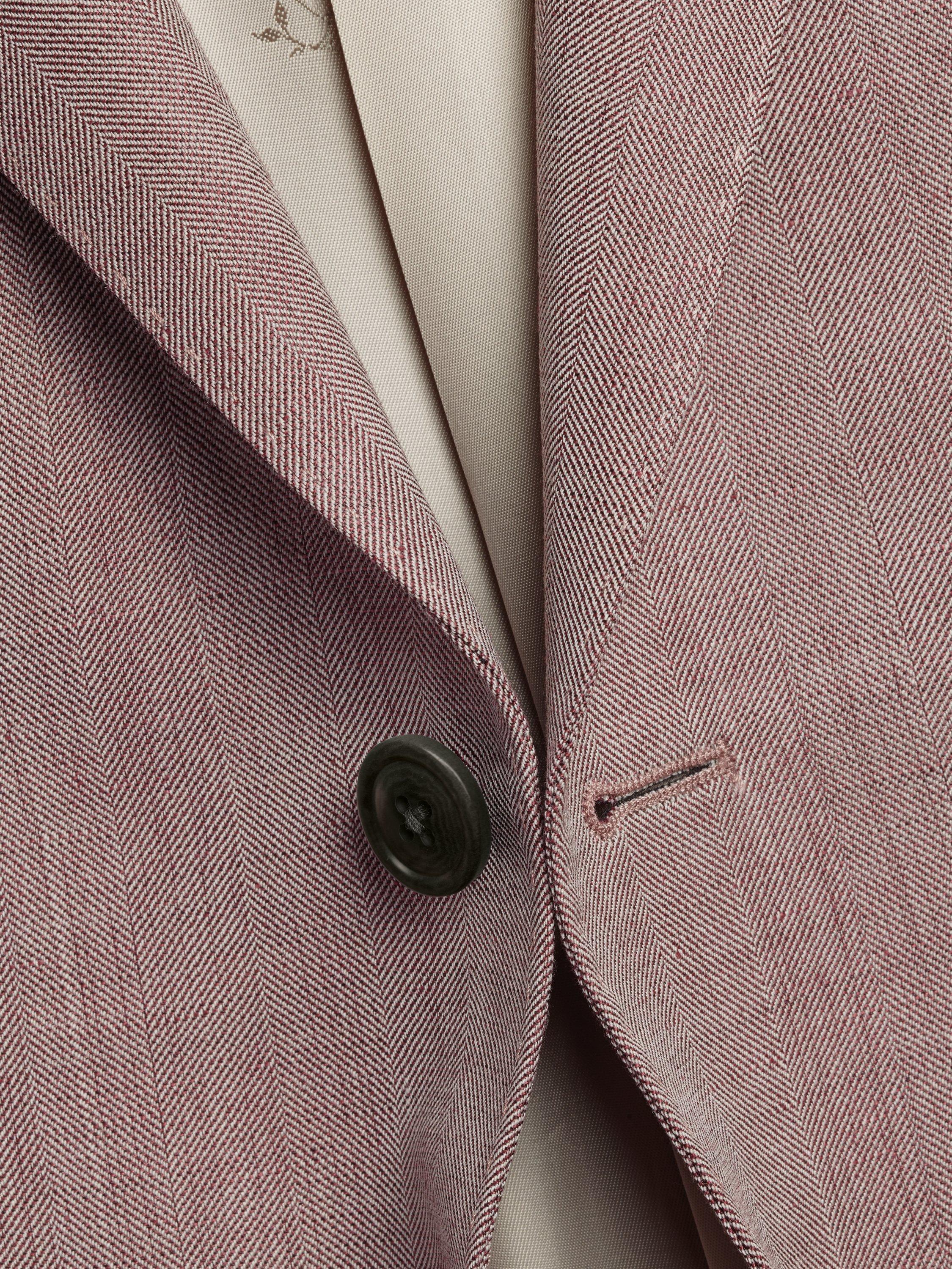 Product image 5 of 5, which shows Charles Tyrwhitt Wool Linen Blend Slim Fit Suit Jacket, Claret Pink, 36R