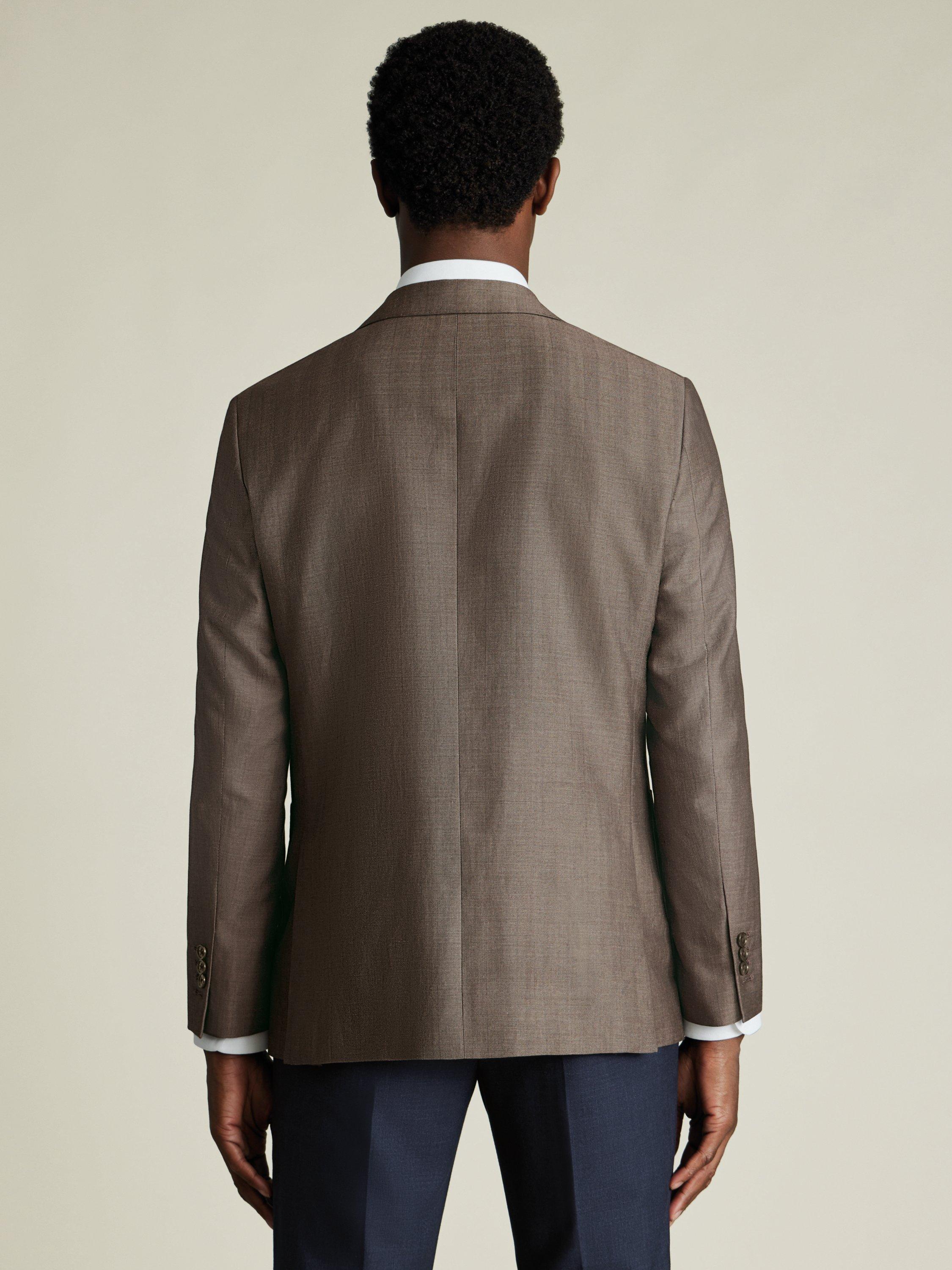 Product image 2 of 5, which shows Charles Tyrwhitt Wool Linen Blend Slim Fit Suit Jacket, Taupe, 40R