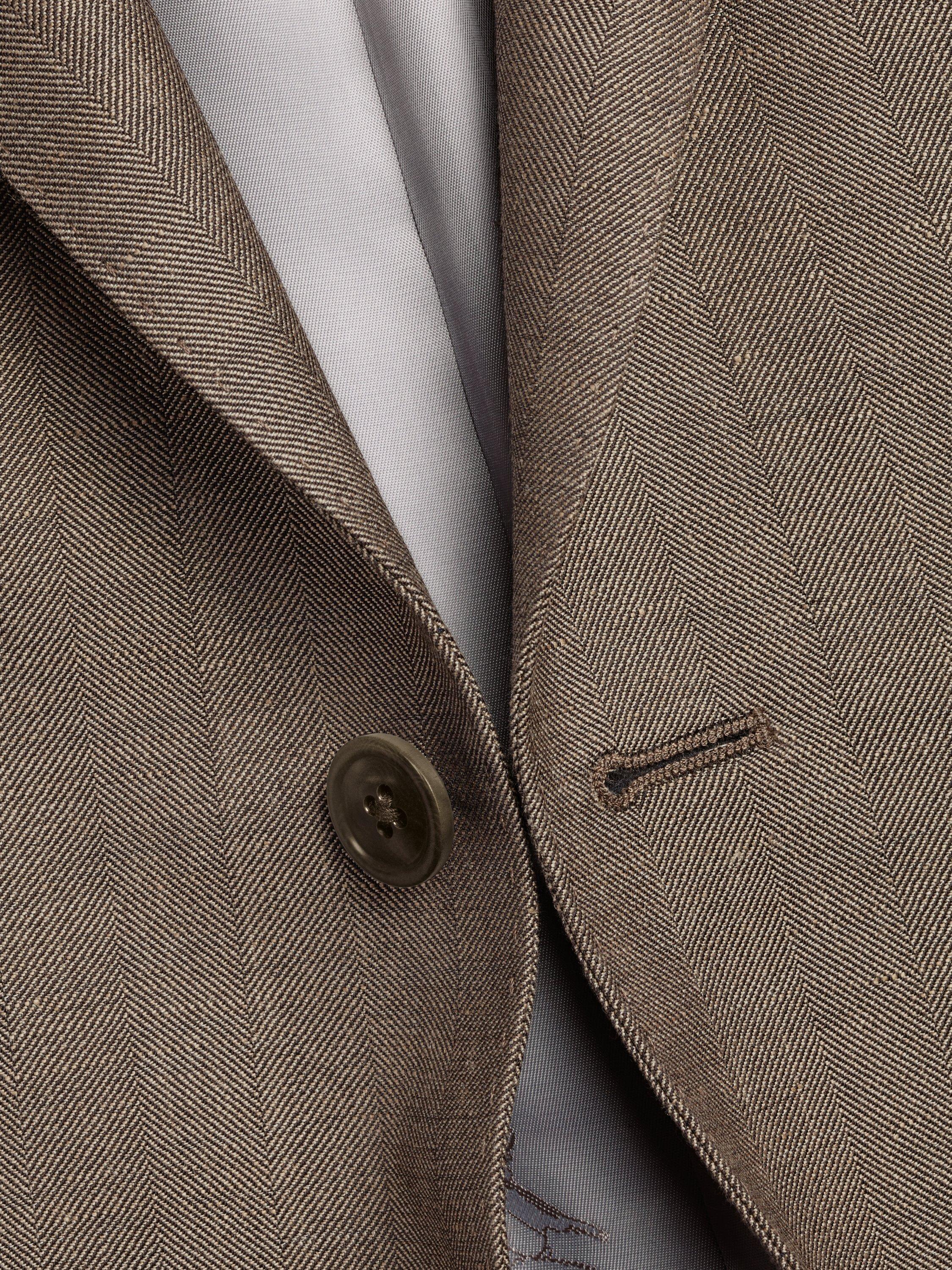 Product image 5 of 5, which shows Charles Tyrwhitt Wool Linen Blend Slim Fit Suit Jacket, Taupe, 40R