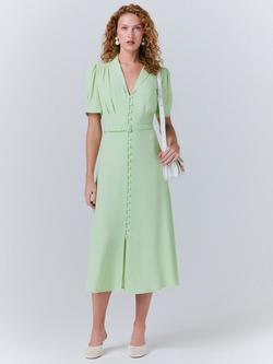 Ghost Rowan Midi Dress, Light Green