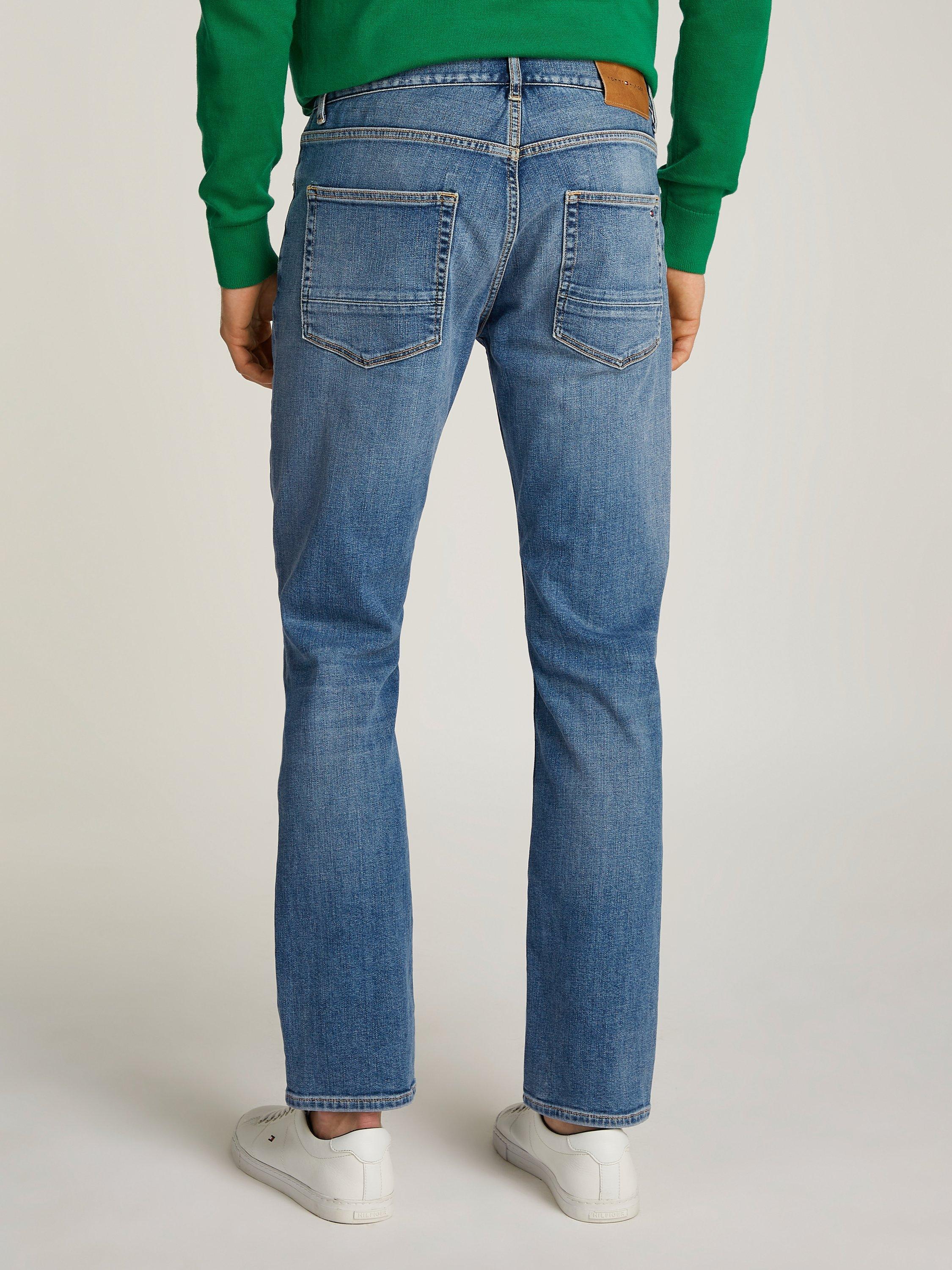Product image 2 of 6, which shows Tommy Hilfiger Denton Straight Fit Jeans, Light Blue, 28S