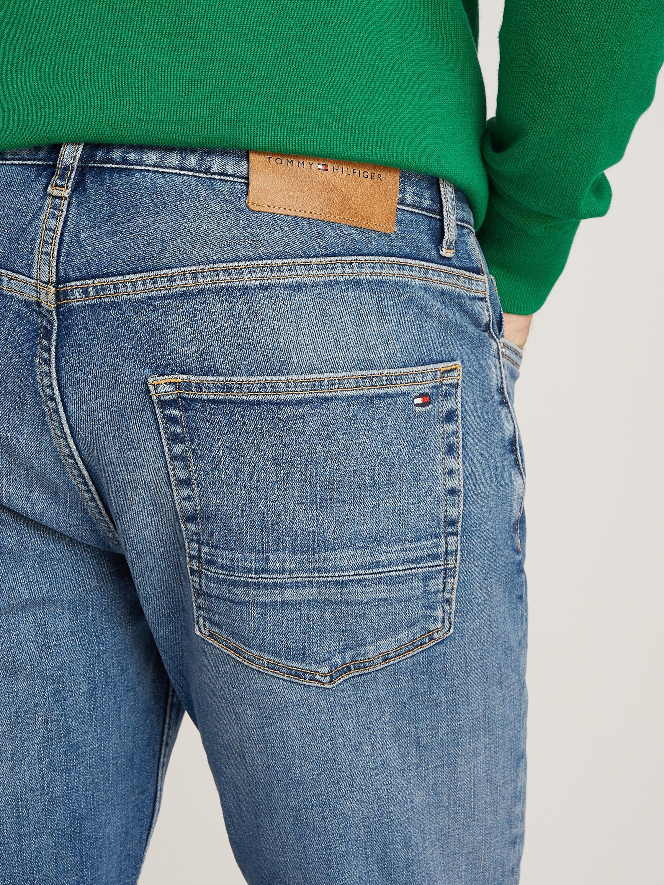 Product image 4 of 6, which shows Tommy Hilfiger Denton Straight Fit Jeans, Light Blue, 28S