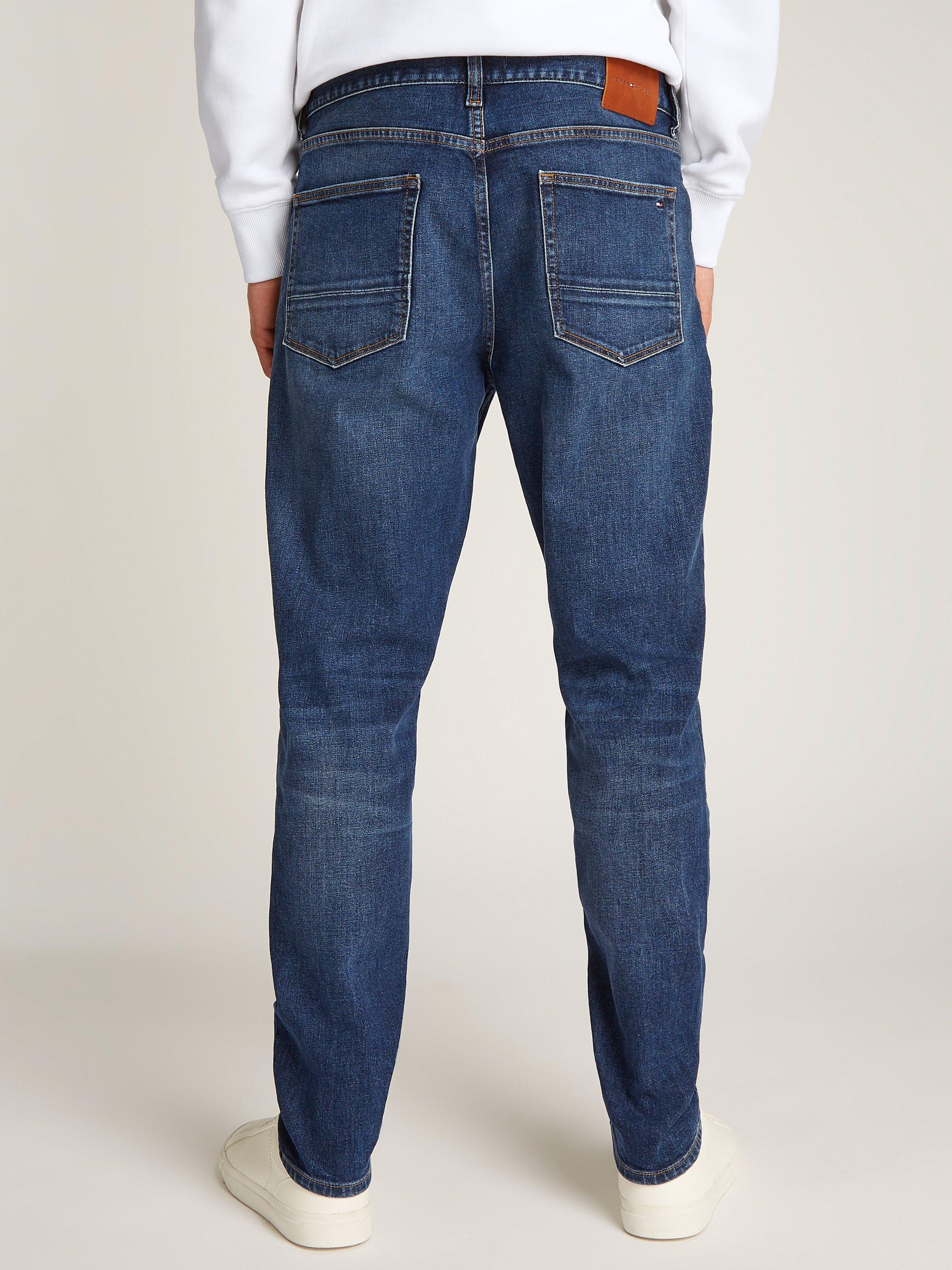 Product image 2 of 6, which shows Tommy Hilfiger Harlem Tapered Fit Jeans, Royal Blue, 28S
