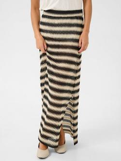KAFFE Molin Lace Stripe Maxi Skirt, Multi, Multi