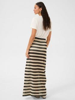 KAFFE Molin Lace Stripe Maxi Skirt, Multi - view 2, Multi