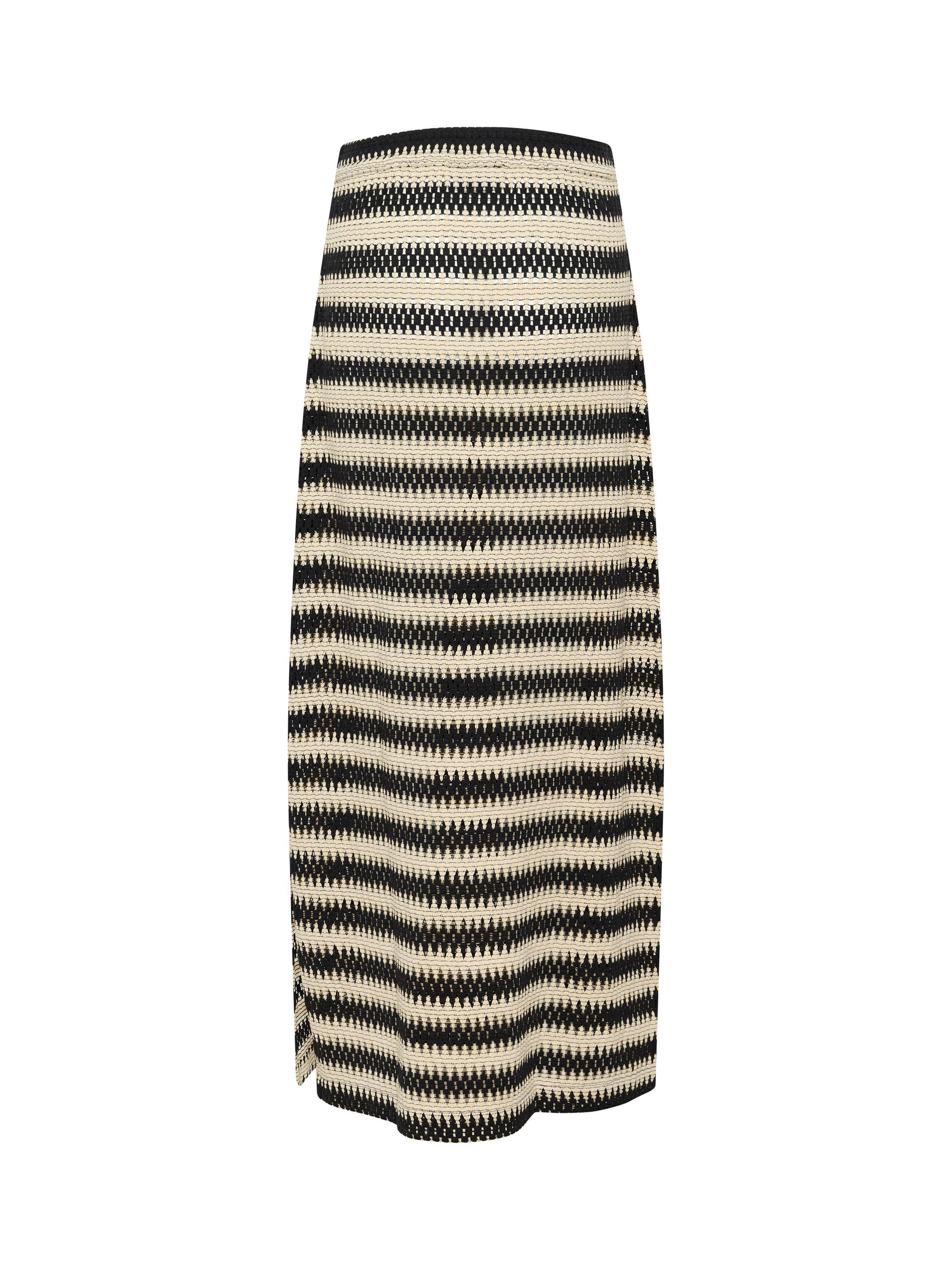 Product image 6 of 6, which shows KAFFE Molin Lace Stripe Maxi Skirt, Multi, 8