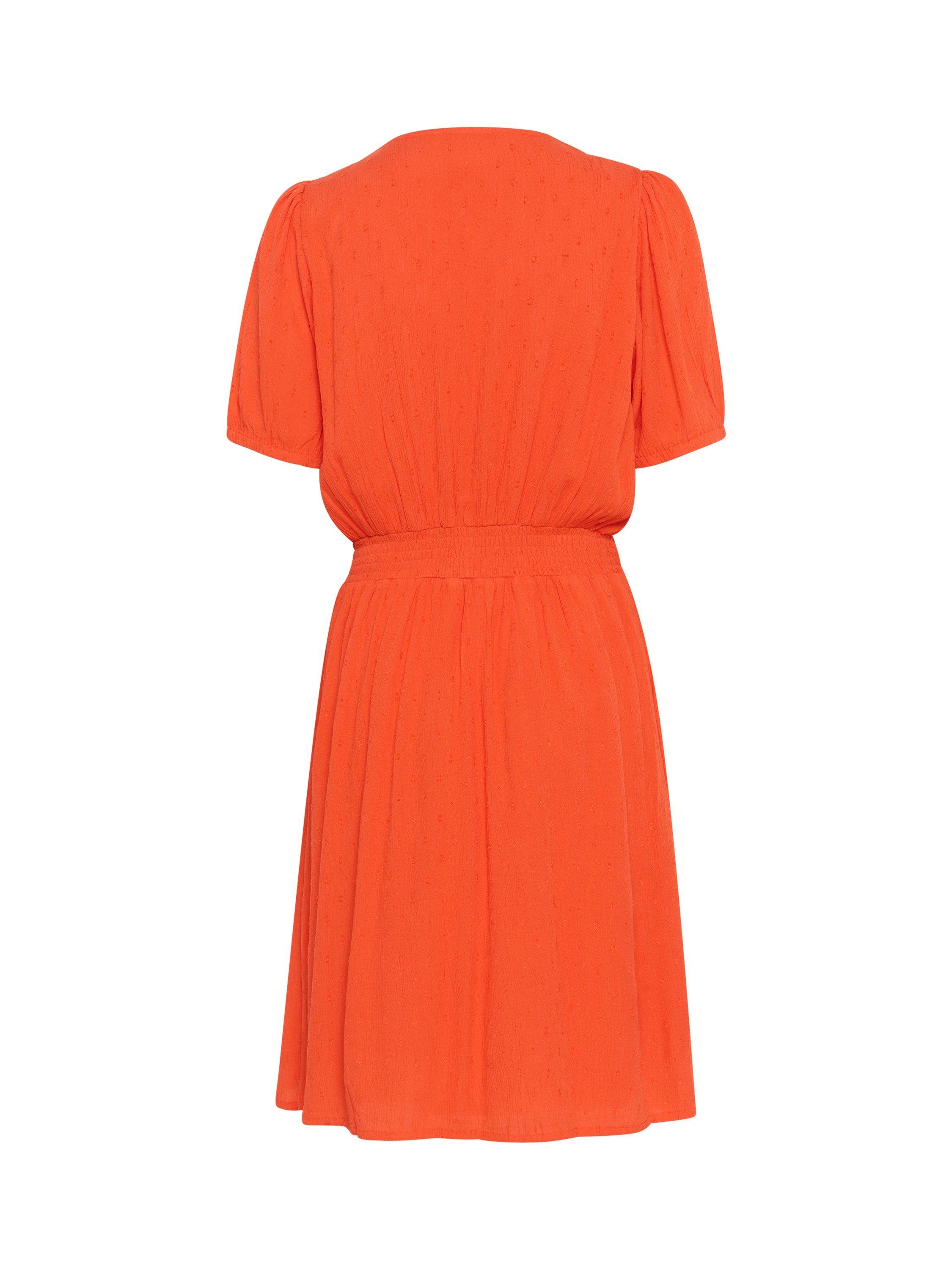 Product image 6 of 6, which shows KAFFE Ronna V-Neck Dress, Mid Red, 8