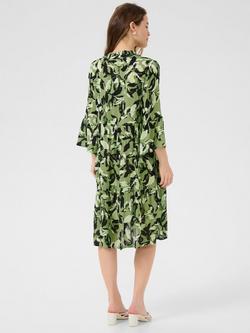 KAFFE Edita Amber Leaf Print Dress, Green/Multi - view 2, Green/Multi