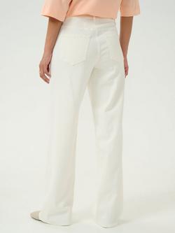 KAFFE KAkarla Cotton Twill Flared Jeans, White - view 2, White