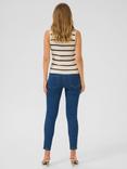 KAFFE Morita Stripe Knit Top, Cream/Multi